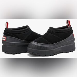 Hunter Askern Waterproof Suede Platform Bootie (Women) Size 10